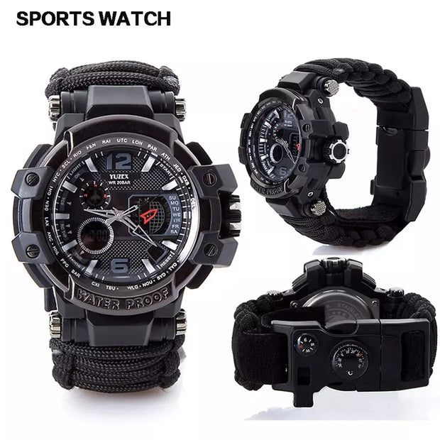 Men’s Tactical Waterproof Watch – Shockproof Outdoor Military Style
