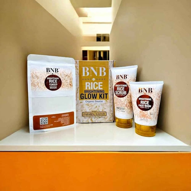 BNB Rice Brightening Glow Kit – Organic Skincare Set