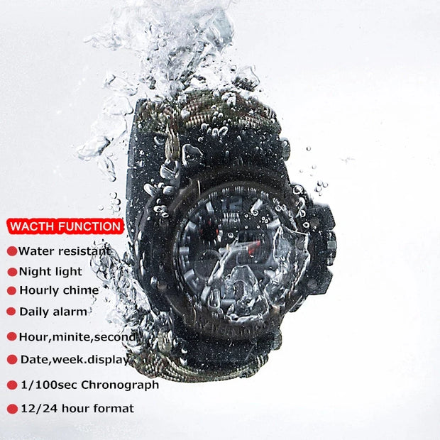 Men’s Tactical Waterproof Watch – Shockproof Outdoor Military Style