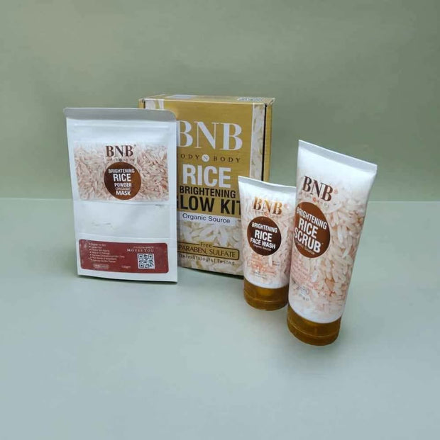 BNB Rice Brightening Glow Kit – Organic Skincare Set
