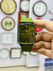 Fitron Black and Gold Watch | Elegant Men's Quartz Wristwatch | Luxury Square Dial | Fashion Accessory Gift for Him