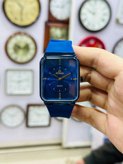 Fitron Black and Gold Watch | Elegant Men's Quartz Wristwatch | Luxury Square Dial | Fashion Accessory Gift for Him