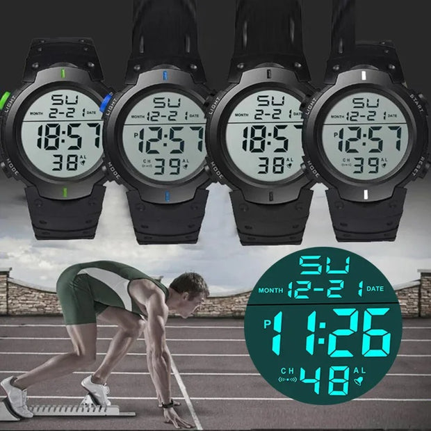Men Sport LED Watches Top Brand Men Digital Clock Multi-Functional