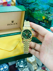 Rolex-Inspired Two-Tone Diamond Dial Watch – Luxury Style with Datejust Look