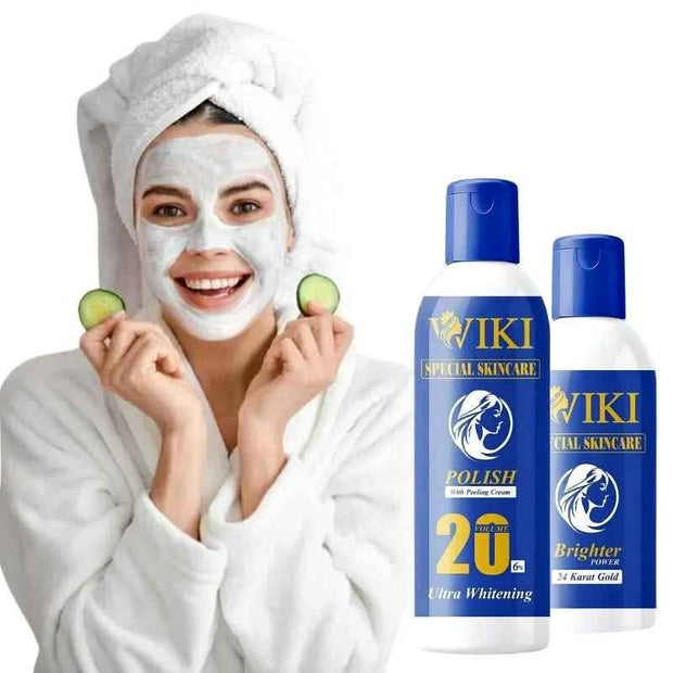 WIKI Whitening & Brightening Skincare Set – Ultra Whitening with 24K Gold